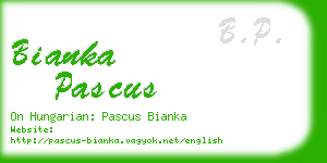 bianka pascus business card